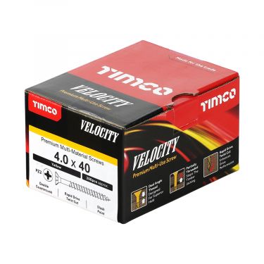Click Here To Enlarge This Photo Of TIMCO Velocity Premium Multi-Use Countersunk ZYP Woodscrews