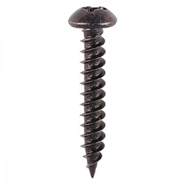 Click Here To Enlarge This Photo Of TIMCO Twin-Threaded Round Head Black Woodscrews