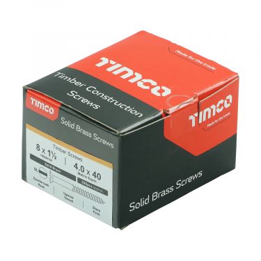 Click Here To Enlarge This Photo Of TIMCO Solid Brass Countersunk Woodscrews