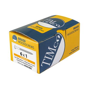 Click Here To Enlarge This Photo Of TIMCO Solid Brass Round Head Woodscrews