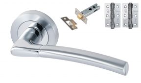 Eclipse 24625 'Tifosi' PCP/SCP Round Rose Lever Pack c/w Grade 7 Ball Bearing Hinges & Tubular Mortice Latch