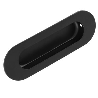 Click Here To Enlarge This Photo Of FPH1001MB - Carlisle Brass Eurospec Oval Flush Pull 120mm x 41mm Matt Black
