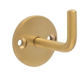 HCH1016SPVD - Carlisle Brass Eurospec Coat Hook on 32mm Dia Rose Satin Brass PVD