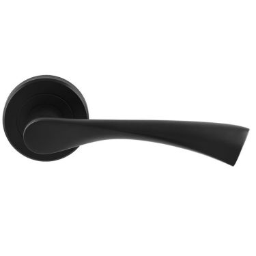 Click Here To Enlarge This Photo Of SZR020MB - Carlisle Brass Serozzetta 'Venti' Lever on Rose - Matt Black