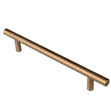 Click Here To Enlarge This Photo Of FTD445CAB - Carlisle Brass Fingertip Design 12mm Steel T-Bar Handle (160mm c/c) 220mm Antique Brass