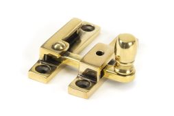 45481 From the Anvil Aged Brass Mushroom Quadrant Fastener - Narrow