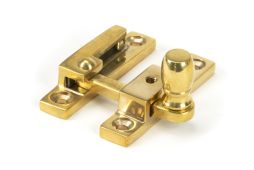 45997 From the Anvil Polished Brass Mushroom Quadrant Fastener - Narrow