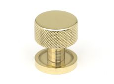 46816 From the Anvil Polished Brass Brompton Cabinet Knob - 25mm (Plain)