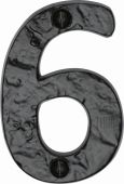 TC356 6 M.Marcus The Tudor Collection Numeral 6 - 3" Black Iron