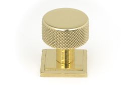 46824 From the Anvil Polished Brass Brompton Cabinet Knob - 25mm (Square)
