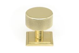 46836 From the Anvil Polished Brass Brompton Cabinet Knob - 32mm (Square)