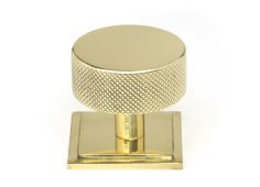46848 From the Anvil Polished Brass Brompton Cabinet Knob - 38mm (Square)