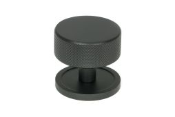 47084 From the Anvil Matt Black Brompton Cabinet Knob - 38mm (Plain)