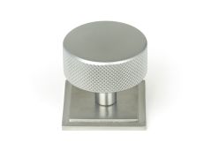 47094 From the Anvil Satin Chrome Brompton Cabinet Knob - 38mm (Square)