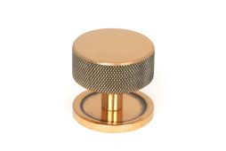 47153 From the Anvil Polished Bronze Brompton Cabinet Knob - 38mm (Plain)