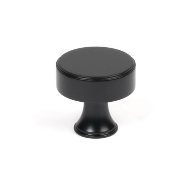 Click Here To Enlarge This Photo Of 50555 From the Anvil Matt Black Scully Cabinet Knob - 32mm