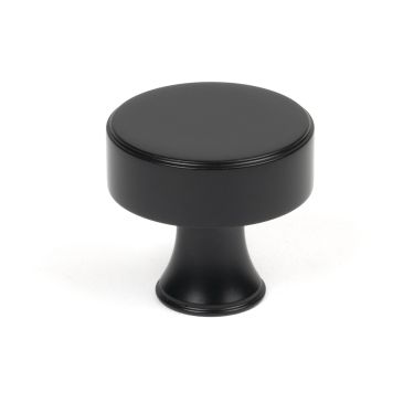 Click Here To Enlarge This Photo Of 50556 From the Anvil Matt Black Scully Cabinet Knob - 38mm
