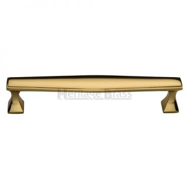 Click Here To Enlarge This Photo Of C0334 203-PB Heritage Brass Cabinet Pull Deco Design 203mm ctc Polished Brass Finish