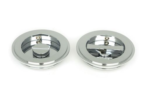 Click Here To Enlarge This Photo Of 47188 From the Anvil Polished Chrome 75mm Art Deco Round Pull - Privacy Set