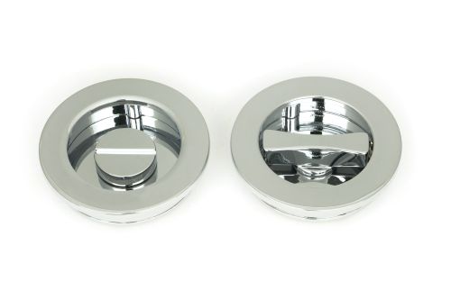 Click Here To Enlarge This Photo Of 47189 From the Anvil Polished Chrome 60mm Plain Round Pull - Privacy Set