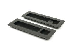 50122 From the Anvil Aged Bronze 175mm Plain Rectangular Pull - Privacy Set