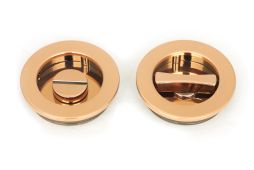 50148 From the Anvil Polished Bronze 60mm Plain Round Pull - Privacy Set
