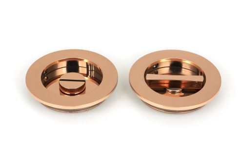 Click Here To Enlarge This Photo Of 50149 From the Anvil Polished Bronze 75mm Plain Round Pull - Privacy Set