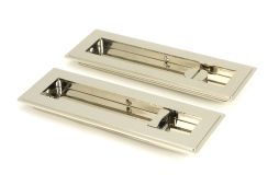 50156 From the Anvil Polished Nickel 175mm Art Deco Rectangular Pull -Privacy Set
