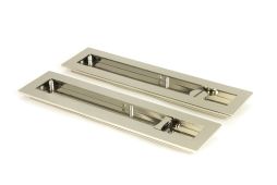 50159 From the Anvil Polished Nickel 250mm Plain Rectangular Pull - Privacy Set