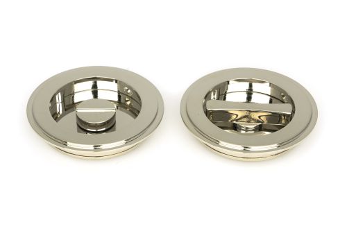 Click Here To Enlarge This Photo Of 50165 From the Anvil Polished Nickel 75mm Art Deco Round Pull - Privacy Set