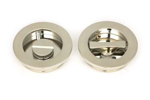 Click Here To Enlarge This Photo Of 50166 From the Anvil Polished Nickel 60mm Plain Round Pull - Privacy Set