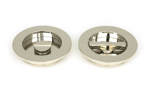 Click Here To Enlarge This Photo Of 50167 From the Anvil Polished Nickel 75mm Plain Round Pull - Privacy Set