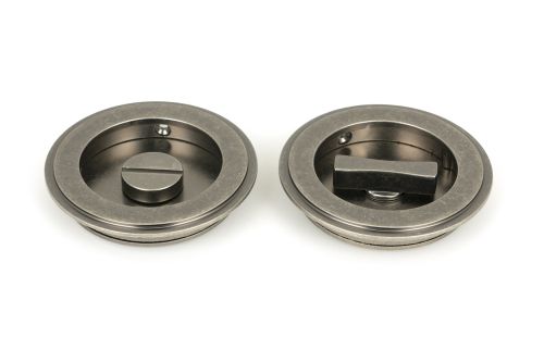 Click Here To Enlarge This Photo Of 50183 From the Anvil Pewter 75mm Art Deco Round Pull - Privacy Set