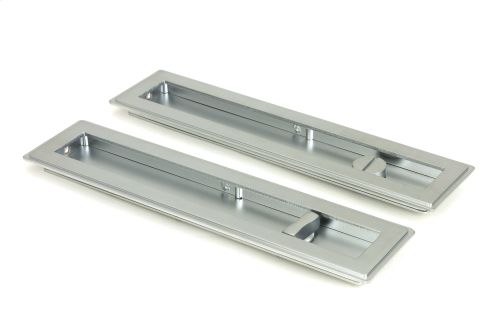 Click Here To Enlarge This Photo Of 50641 From the Anvil Satin Chrome 250mm Art Deco Rectangular Pull - Privacy Set