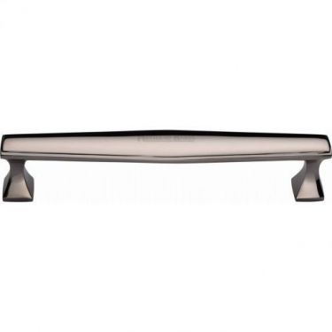 Click Here To Enlarge This Photo Of C0334 203-PNF Heritage Brass Cabinet Pull Deco Design 203mm ctc Polished Nickel Finish