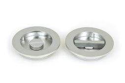 50651 From the Anvil Satin Chrome 75mm Plain Round Pull - Privacy Set