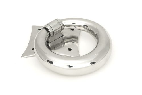 Click Here To Enlarge This Photo Of 49805 From the Anvil Polished Marine SS (316) Ring Door Knocker