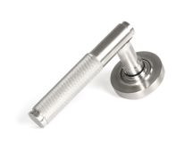 49840 From the Anvil Satin Marine SS (316) Brompton Lever on Rose Set (Plain)