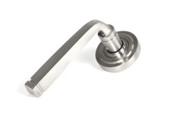 49849 From the Anvil Satin Marine SS (316) Avon Round Lever on Rose Set (Art Deco)