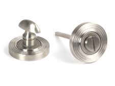 49858 From the Anvil Satin Marine SS (316) Round Thumbturn Set (Beehive)