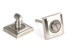 49859 From the Anvil Satin Marine SS (316) Round Thumbturn Set (Square)