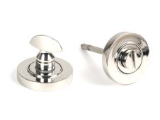 49860 From the Anvil Polished Marine SS (316) Round Thumbturn Set (Plain)