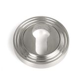 49874 From the Anvil Satin Marine SS (316) Round Euro Escutcheon (Beehive)