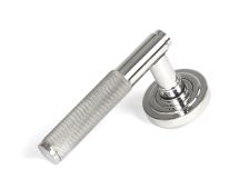 50070 From the Anvil Polished Marine SS (316) Brompton Lever on Rose Set (Art Deco) - Unsprung