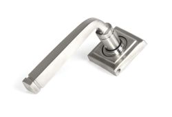50076 From the Anvil Satin Marine SS (316) Avon Round Lever on Rose Set (Square) - Unsprung