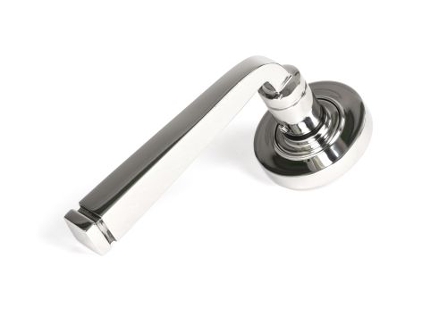 Click Here To Enlarge This Photo Of 50077 From the Anvil Polished Marine SS (316) Avon Round Lever on Rose Set (Plain) - Unsprung