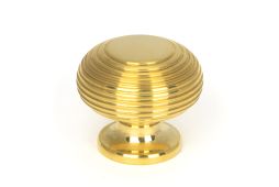 91770 From the Anvil Polished Brass Beehive Cabinet Knob 40mm