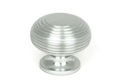 46662 From the Anvil Satin Chrome Beehive Cabinet Knob 40mm
