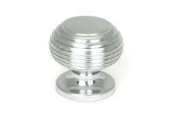 46663 From the Anvil Satin Chrome Beehive Cabinet Knob 30mm