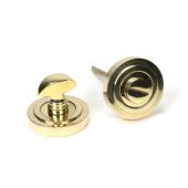 50751 From the Anvil Polished Brass Round Thumbturn Set (Art Deco)
